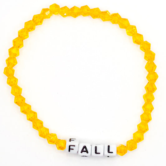 Yellow "Fall" Bead Buddy Bracelet
