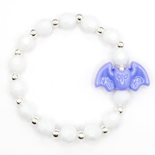 Purple Bat Beaded Bracelet