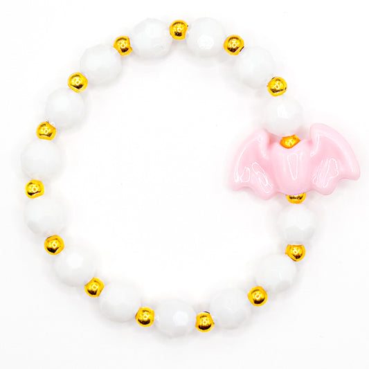 Pink Bat Beaded Bracelet