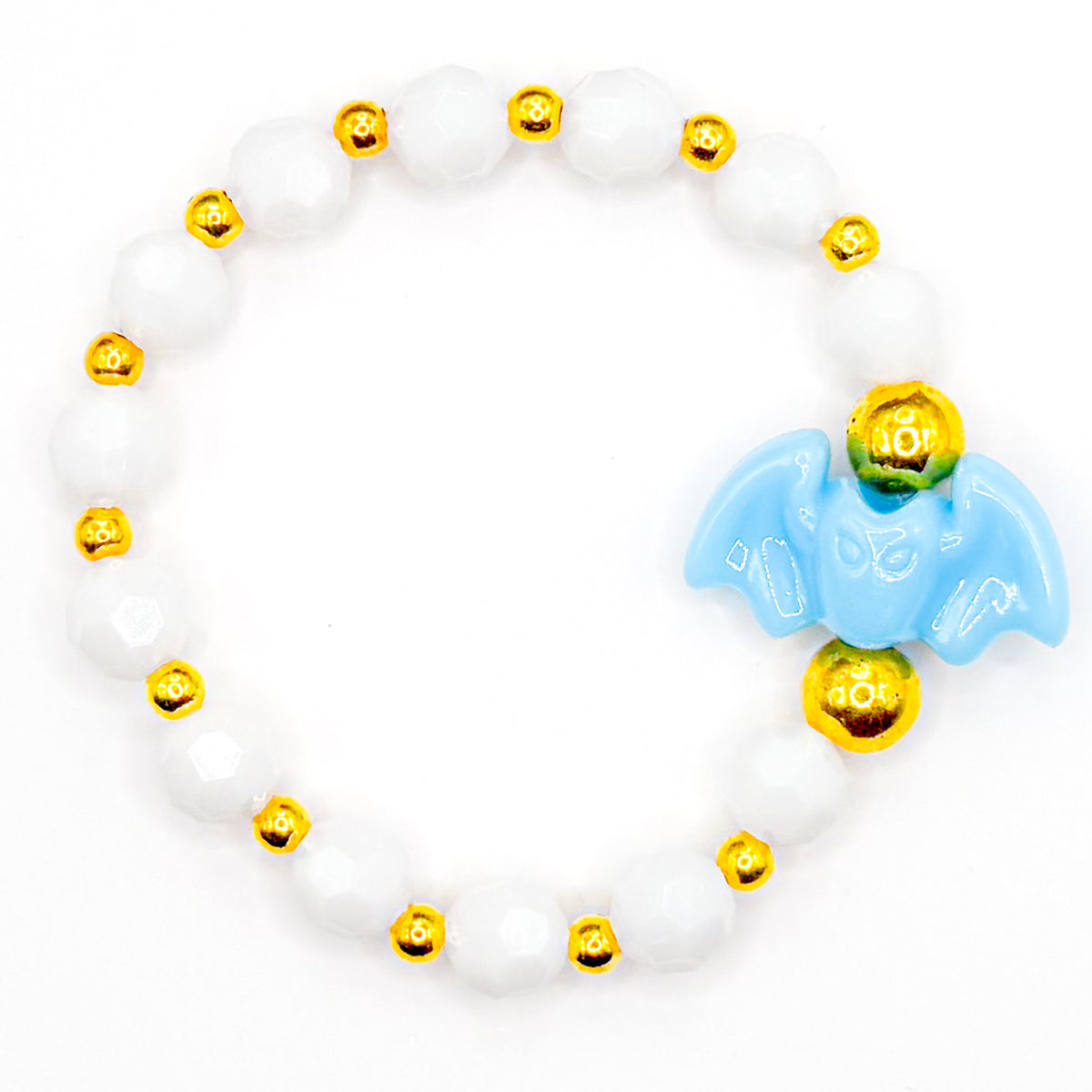 Blue Bat Beaded Bracelet