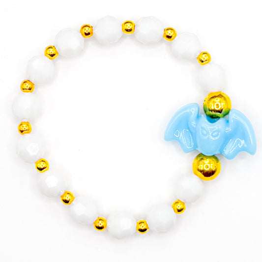 Blue Bat Beaded Bracelet