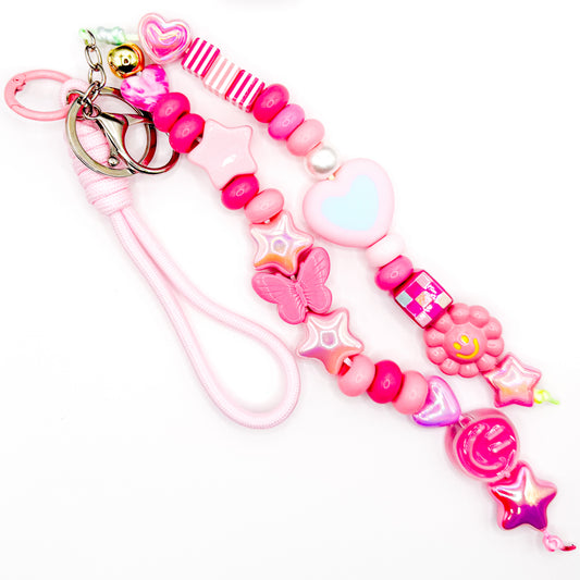 Pink Splash Bag Charm