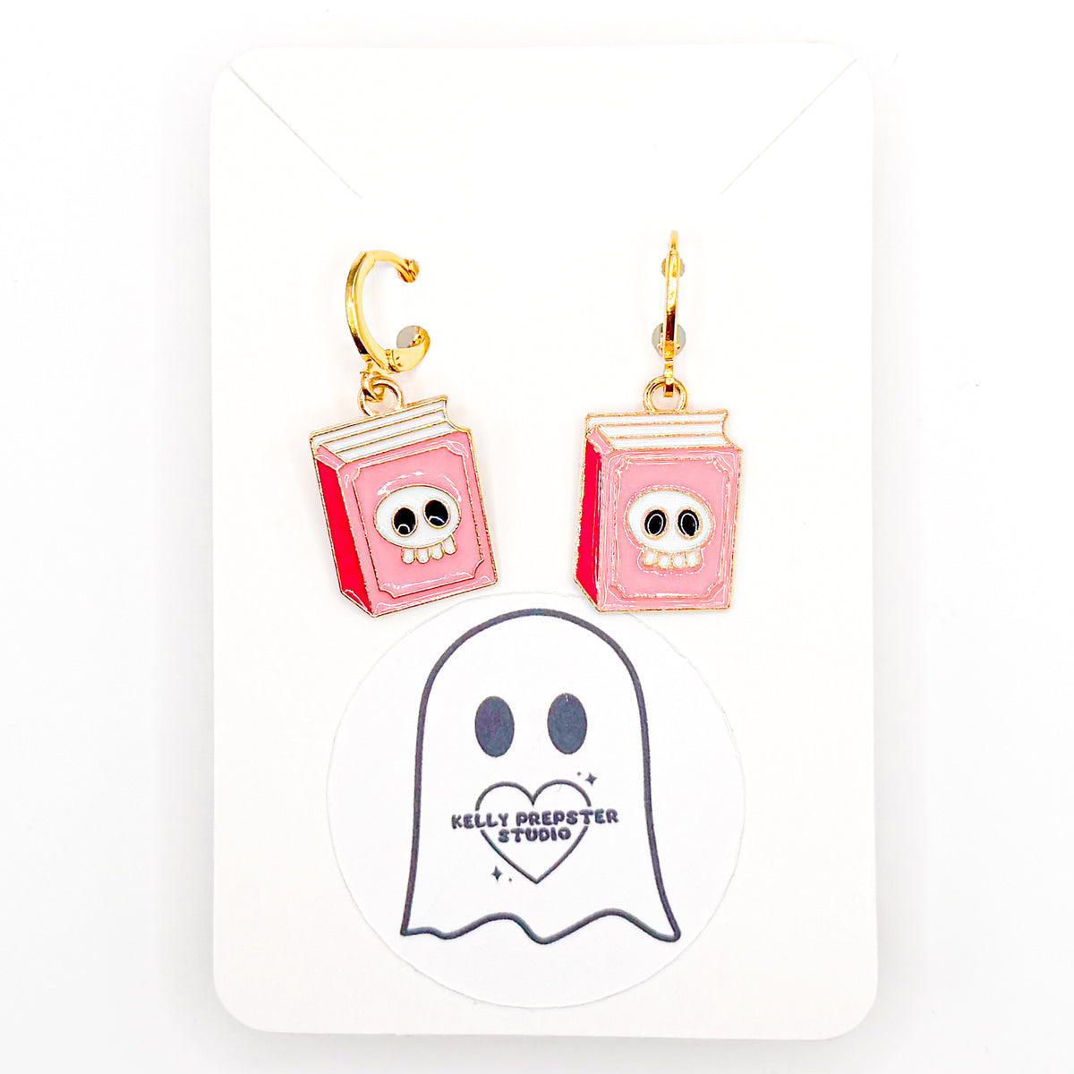 Spooky Reader Huggie Earrings