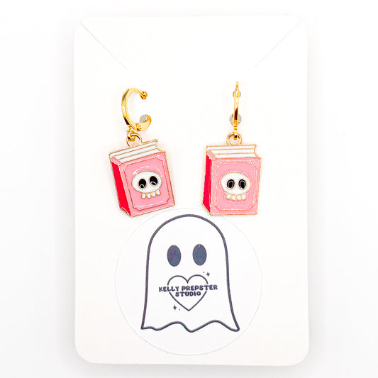 Spooky Reader Huggie Earrings