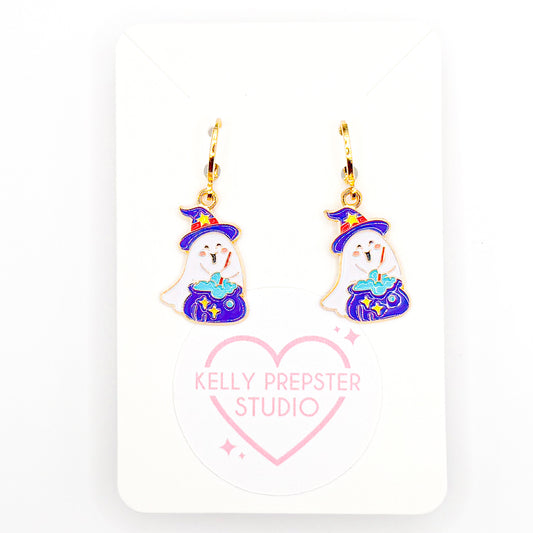 Witchy Ghost Huggie Earrings