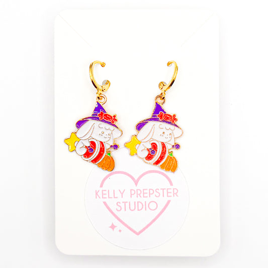 Halloween Drummer Huggie Earrings