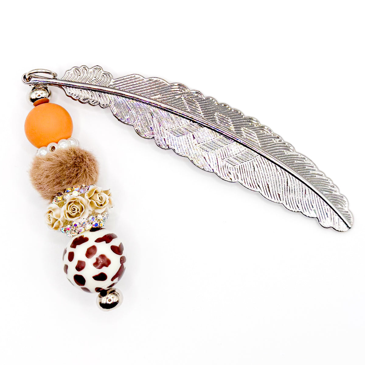 Fall Roses Beaded Bookmark
