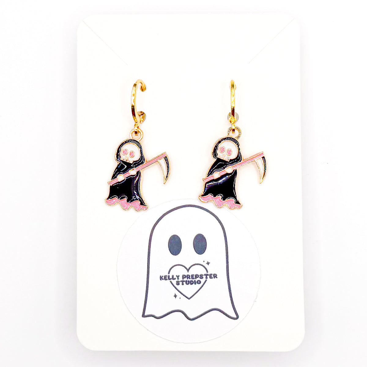 Grim Reaper Huggie Earrings