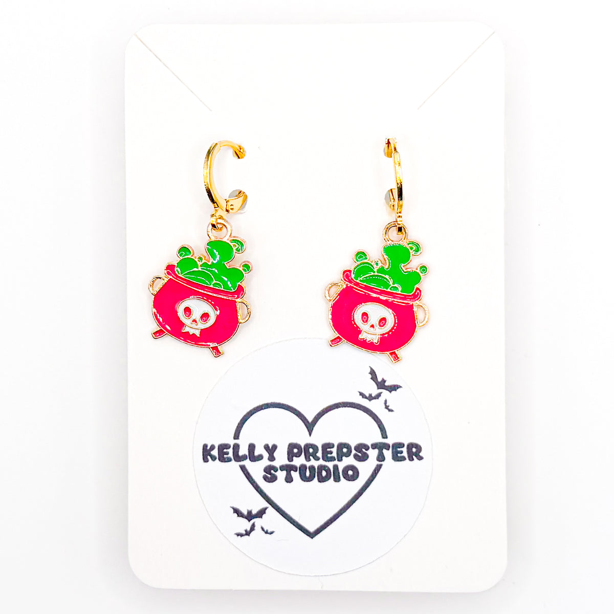 Cauldron Bubbles Huggie Earrings