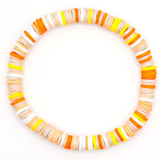 Fall Beaded Blessings Clay Beaded Bracelet
