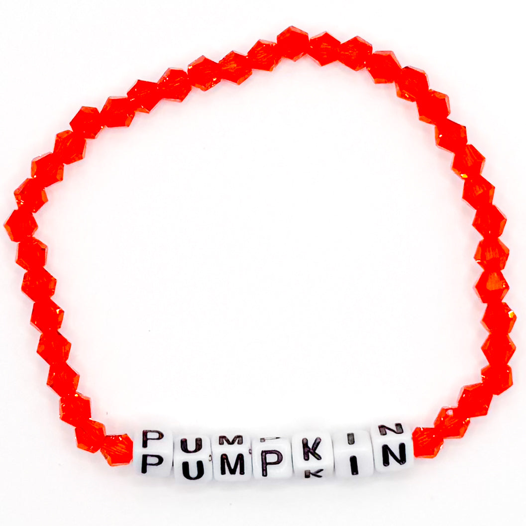 Orange "Pumpkin" Bead Buddy Bracelet