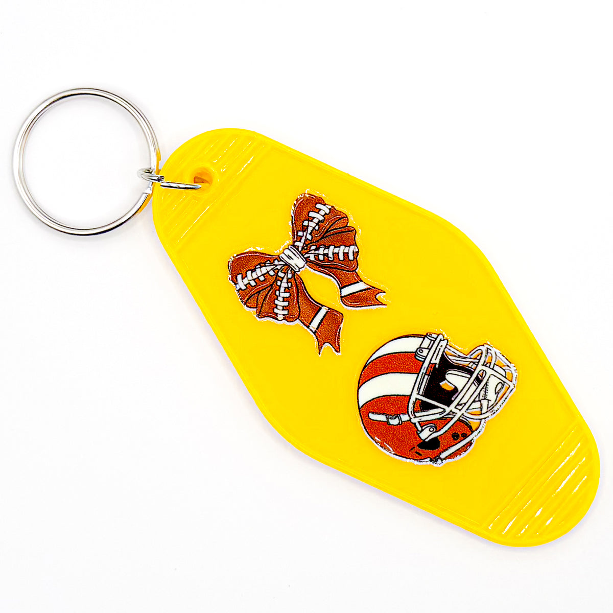 Yellow Football Season Keychain
