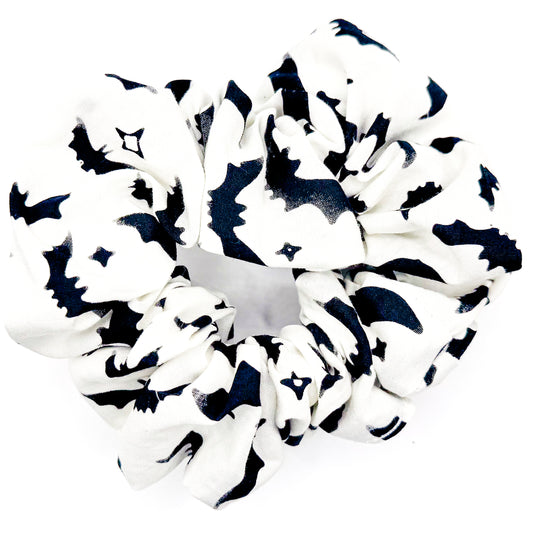 Spooky Bats Hand-Sewn Scrunchie