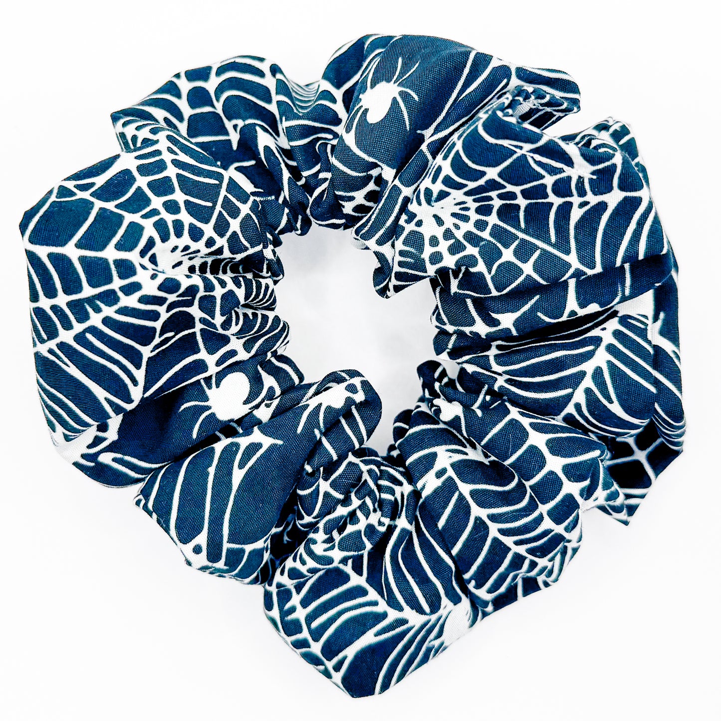 Spooky Spider Webs Hand-Sewn Scrunchie