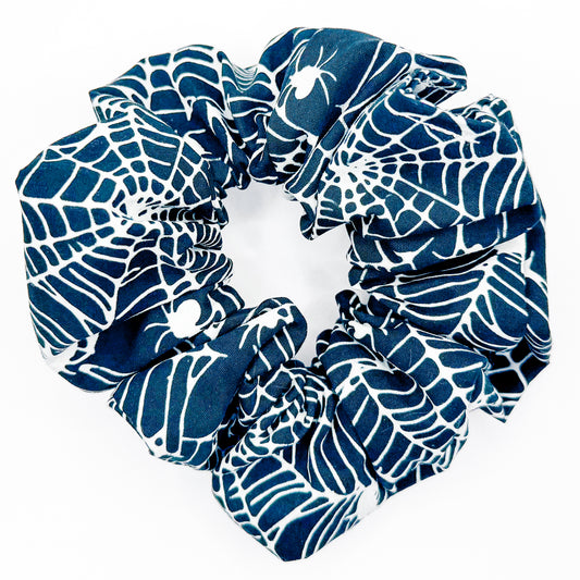 Spooky Spider Webs Hand-Sewn Scrunchie