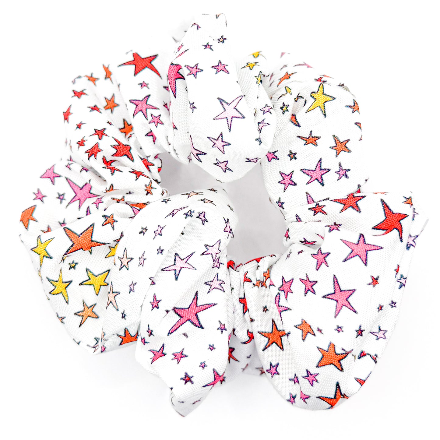 Preppy Stars Hand-Sewn Scrunchie