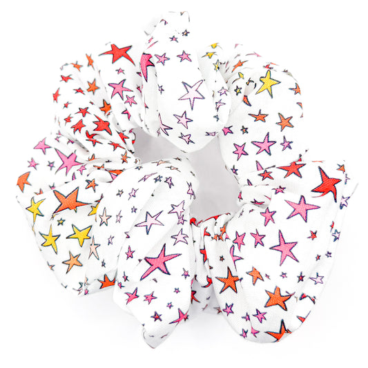 Preppy Stars Hand-Sewn Scrunchie