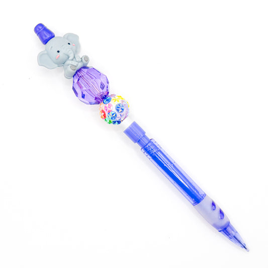 Glitter Elephant Charm Pen