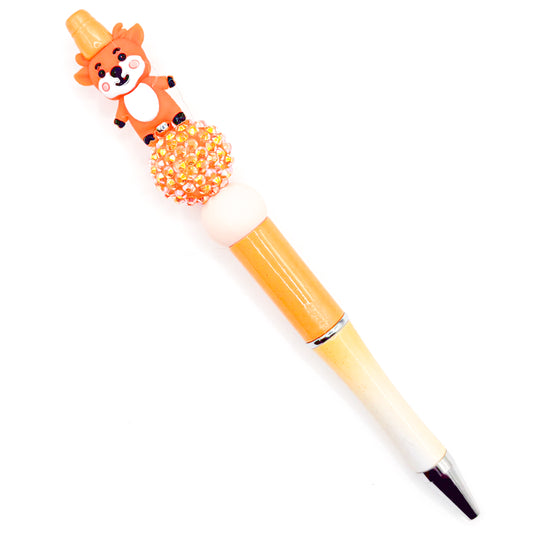 Orange Fox Charm Pen