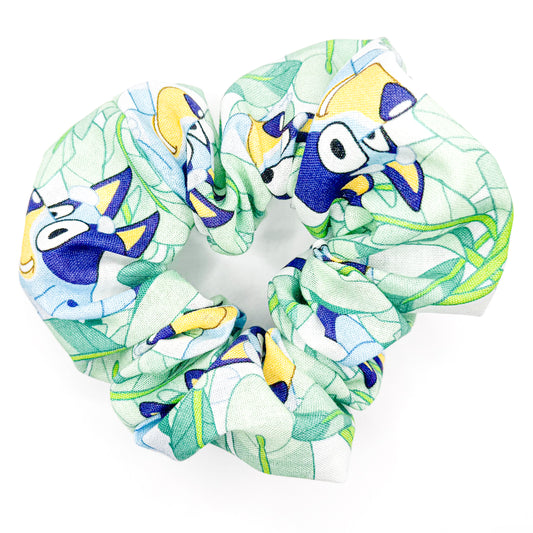 Tropical Pup Hand-Sewn Scrunchie