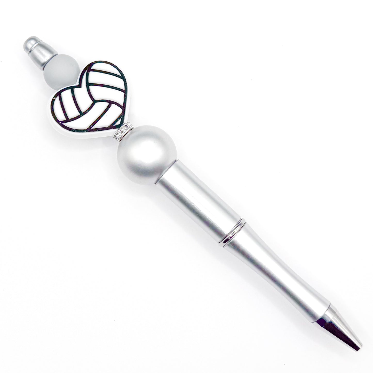 Silver Volley Ball Charm Pen