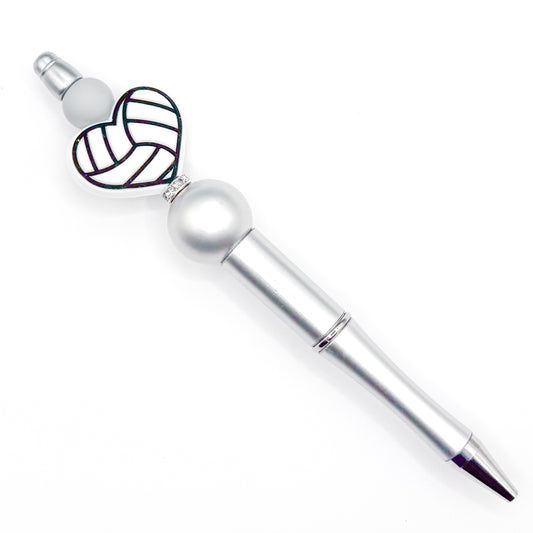 Silver Volley Ball Charm Pen