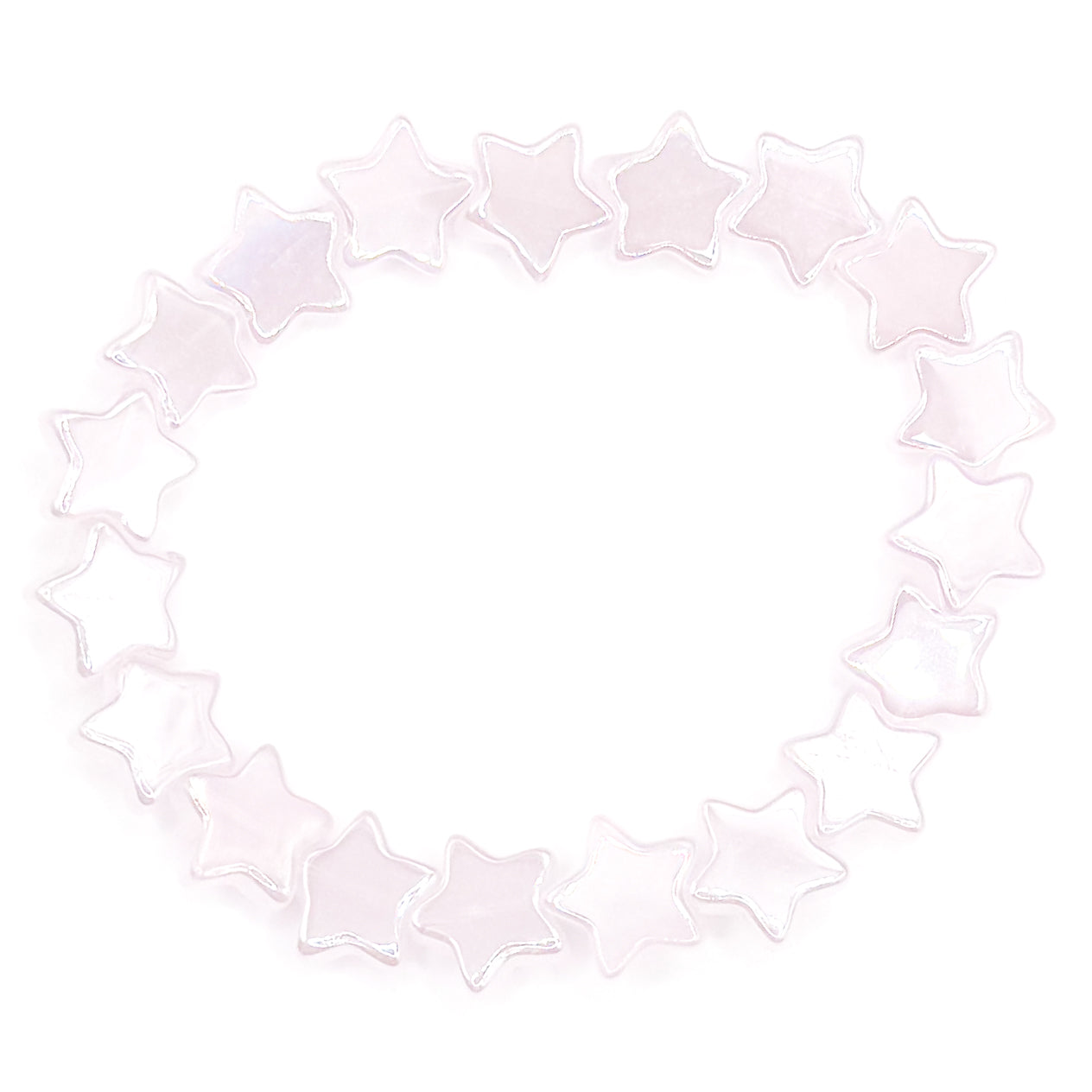 Pink Star Girl Glass Beaded Bracelet