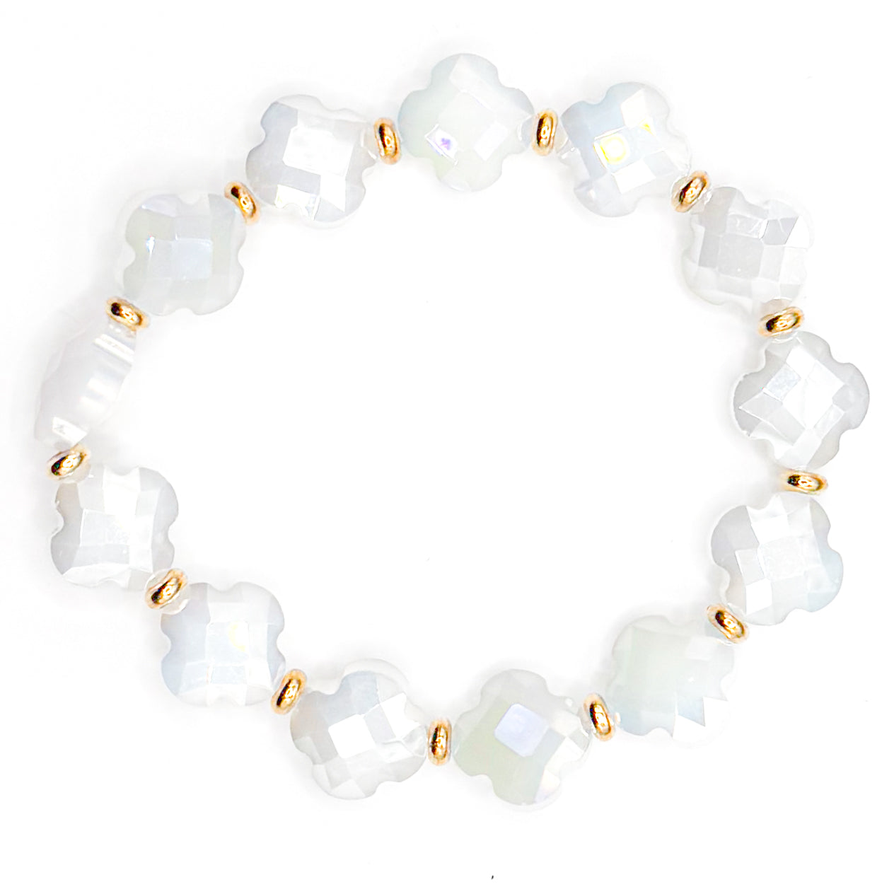 Preppy Sparkle Glass Beaded Bracelet