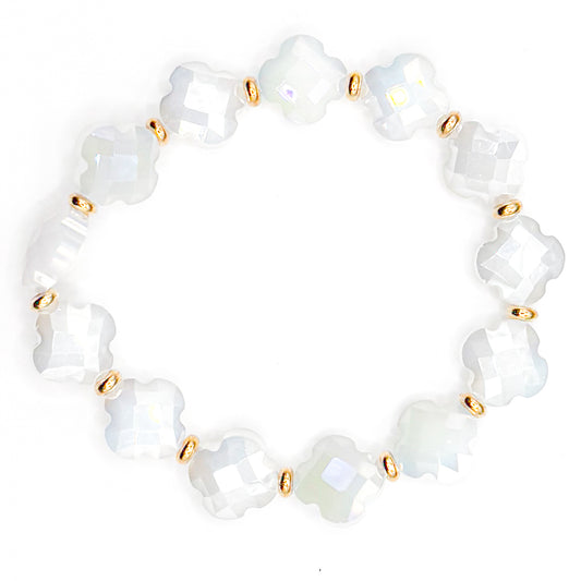 Preppy Sparkle Glass Beaded Bracelet