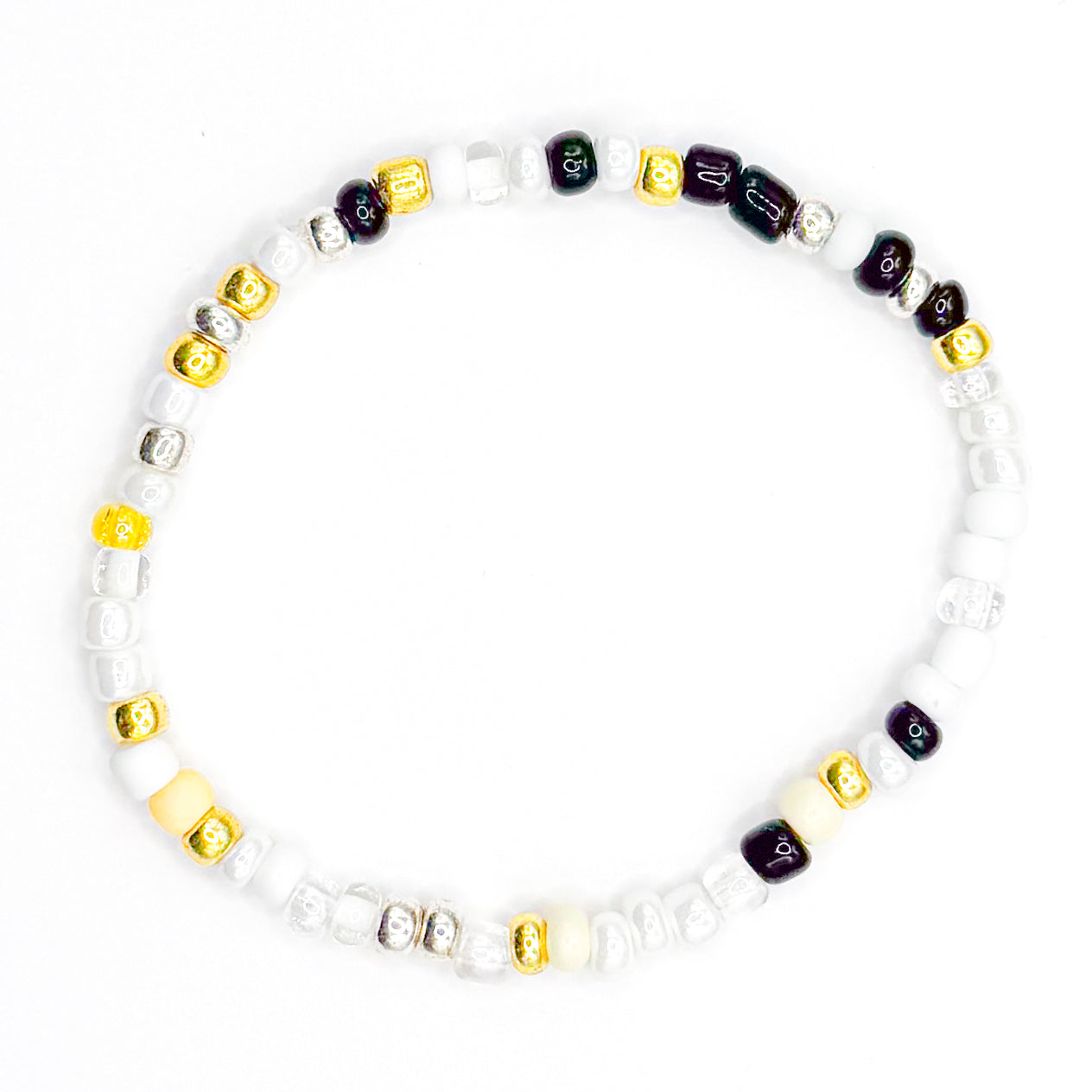 Milk and Cookies Seed Beaded Bracelet