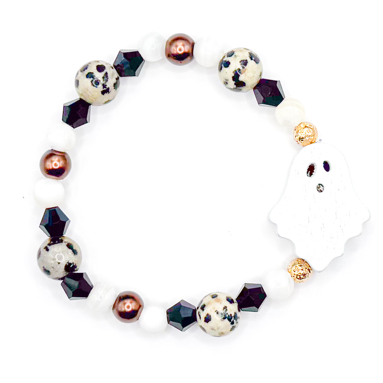 Ghouls just want to have fun 1.0 Glass Beaded Bracelet