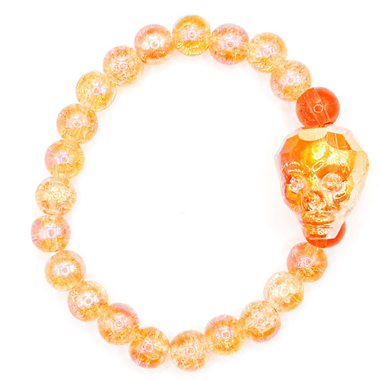 Spooky Skull 2.0 Glass Beaded Bracelet