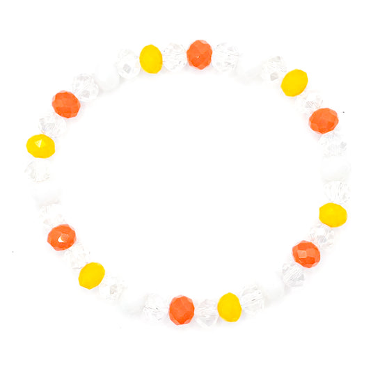 Sparkly Candy Corn 4.0 Glass Beaded Bracelet