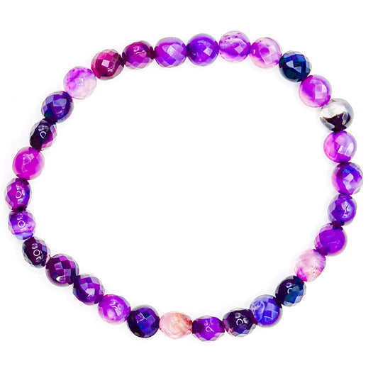 Amethyst Gems Glass Beaded Bracelet