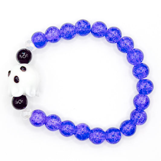 Purple Fa-boo-lous Glass Beaded Bracelet