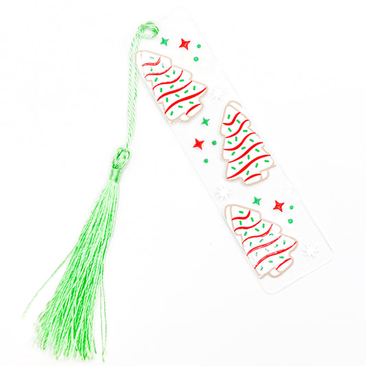 Green Christmas Tree Treat Acrylic Bookmark