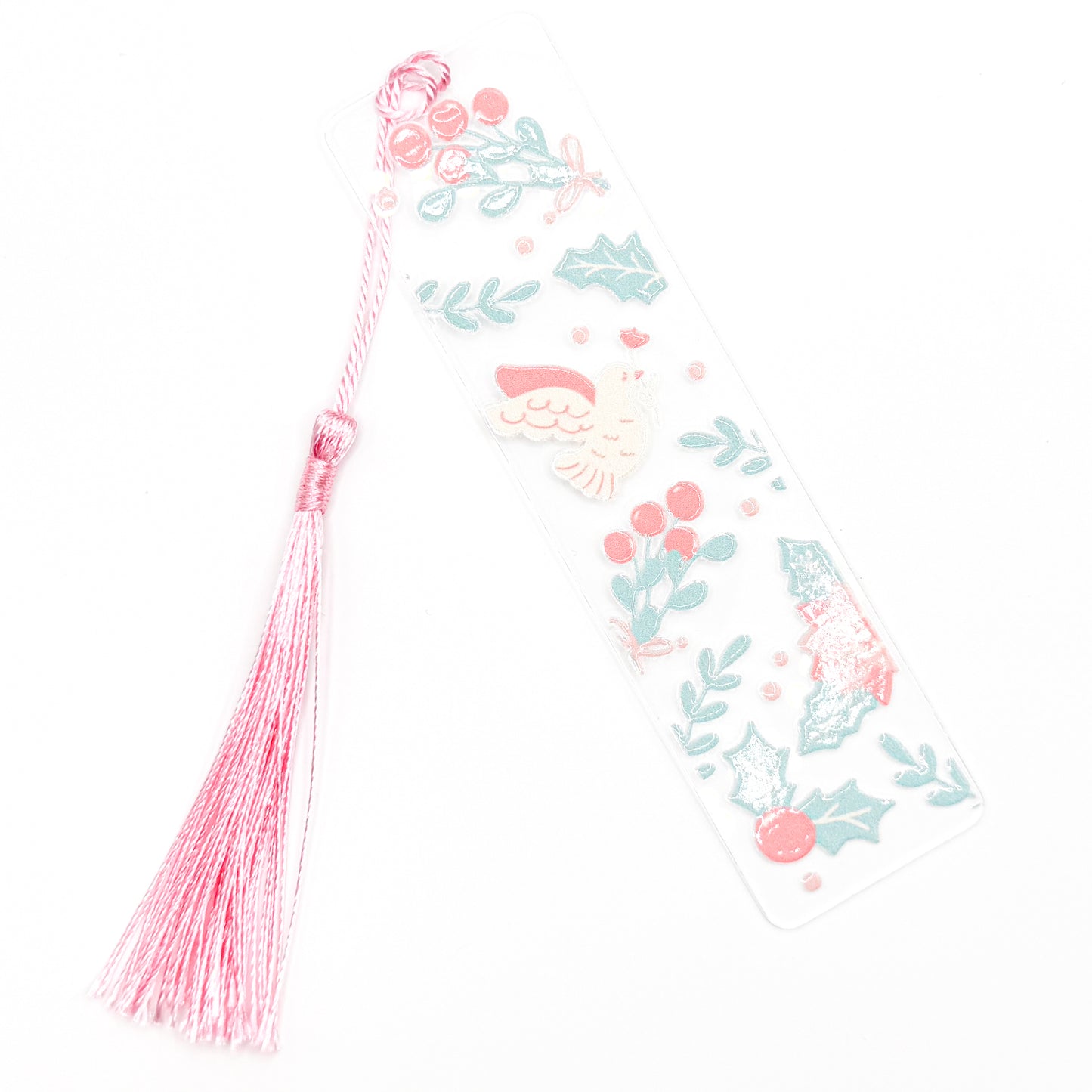 Pink Holly Acrylic Bookmark