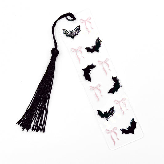 Bats and Bows Acrylic Bookmark