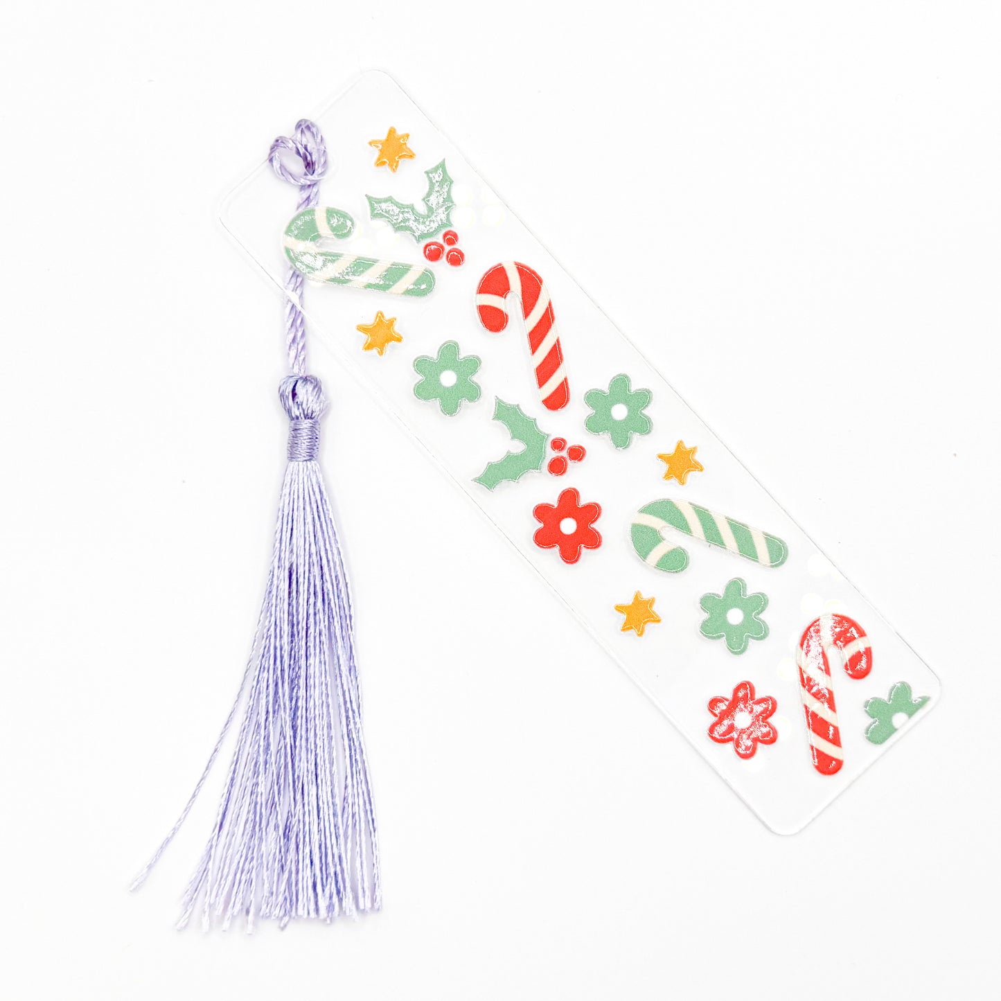Purple Candy Canes Acrylic Bookmark