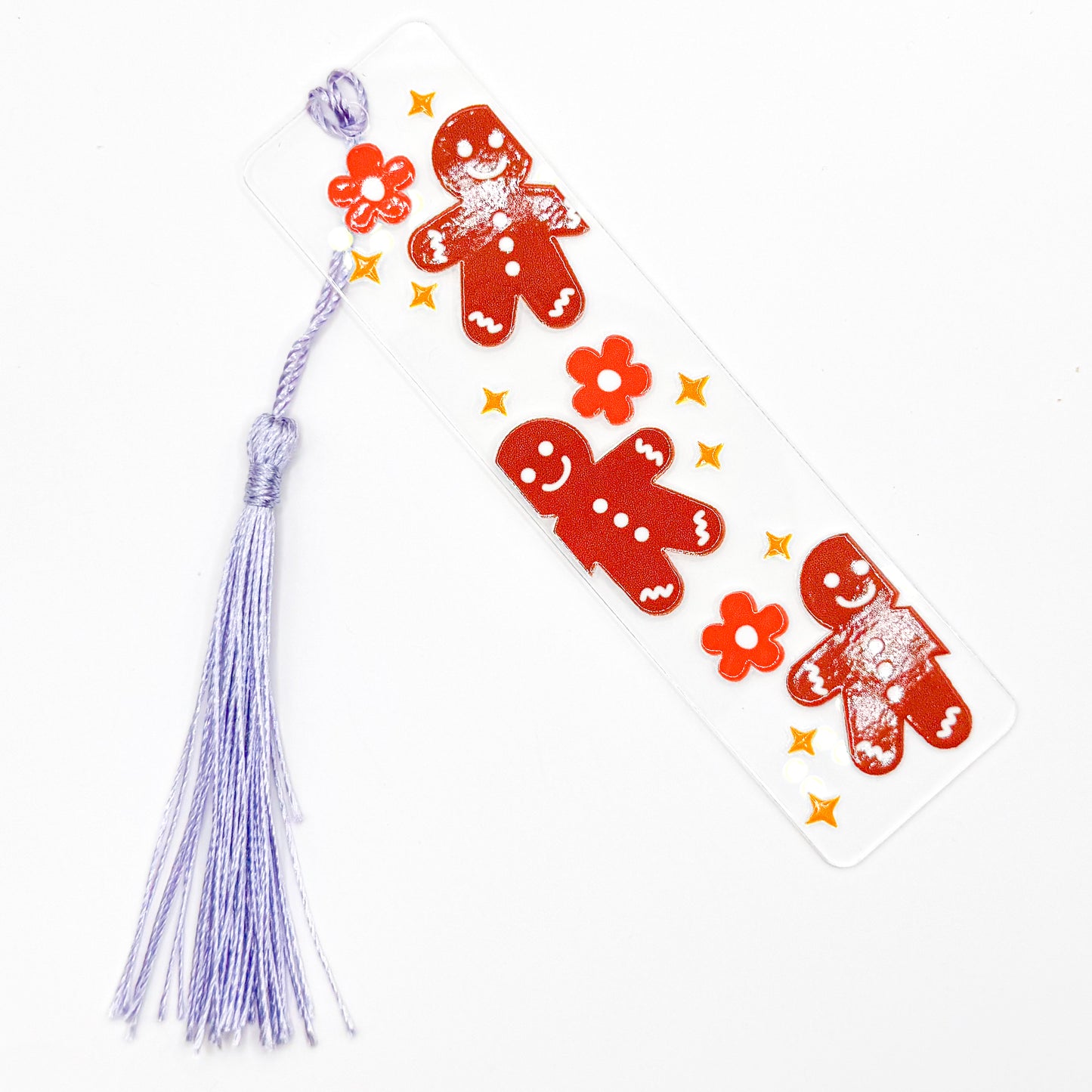 Purple Gingerbread Acrylic Bookmark
