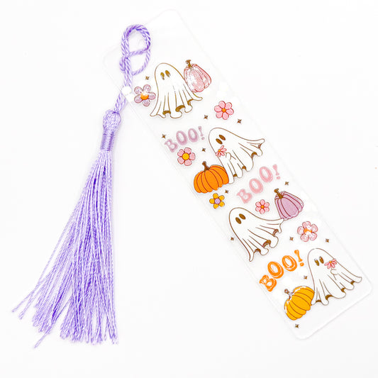 Purple Boo Acrylic Bookmark