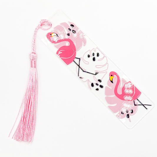 Pink Flamingo Acrylic Bookmark