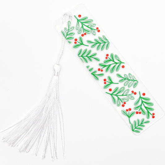Christmas Holly Acrylic Bookmark