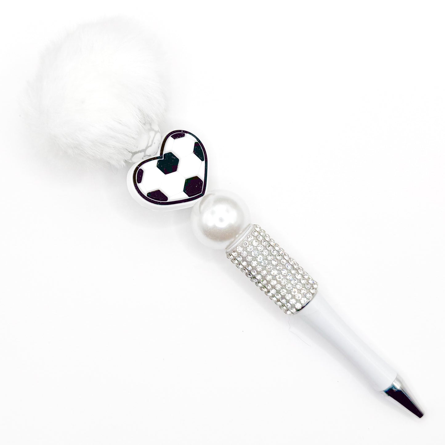 Fluffy Soccer Charm Pen
