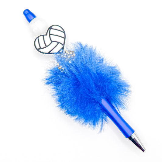 Fluffy Volleyball Charm Pen