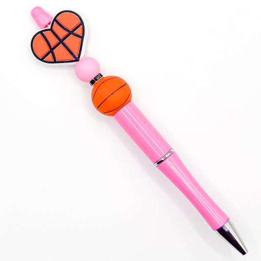 Pink Basketball Charm Pen