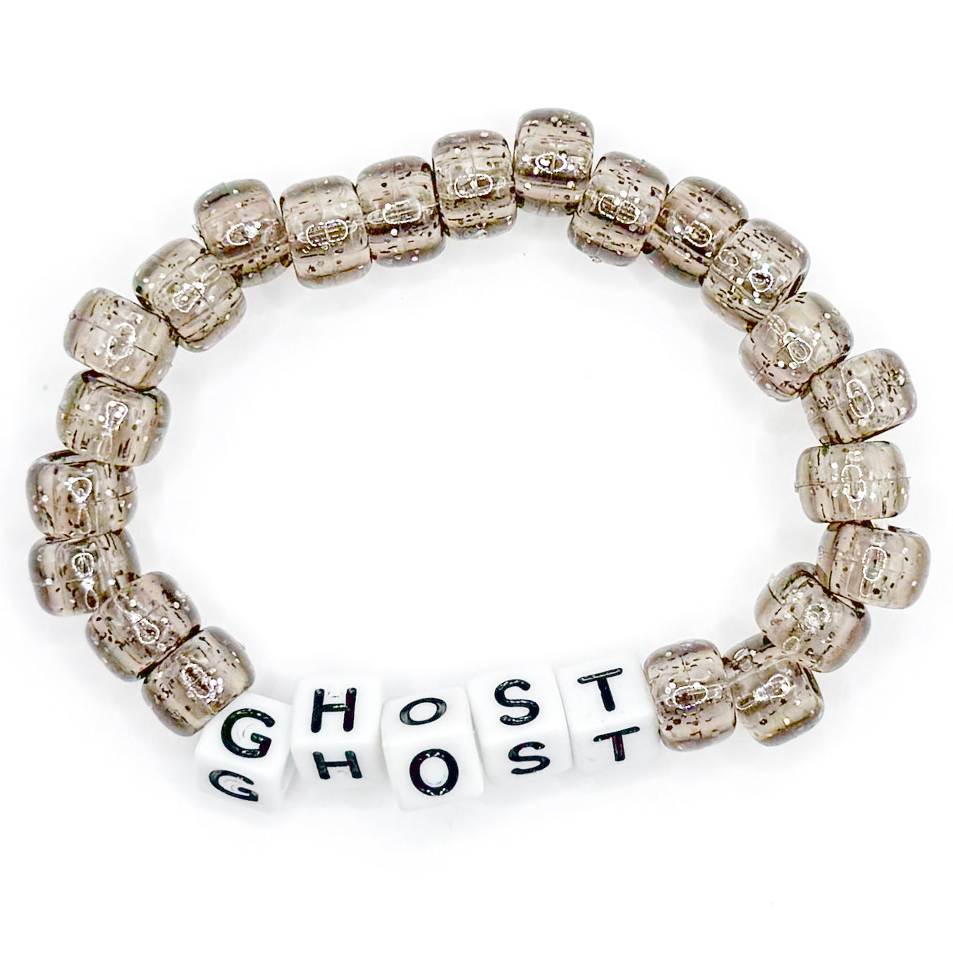 Grey "Ghost" Beaded Bracelet