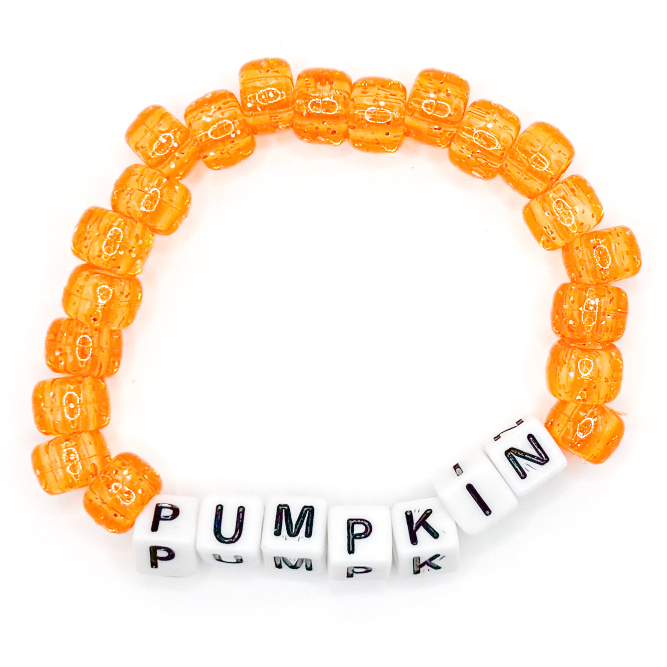 Orange "Pumpkin" Beaded Bracelet