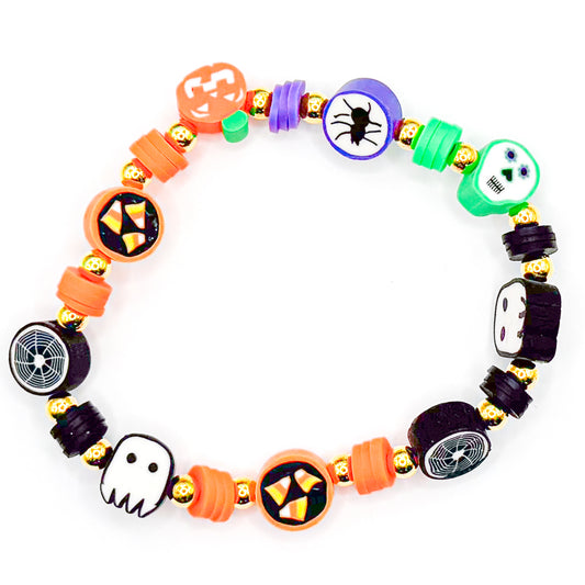 Halloween Charms Clay Beaded Bracelet