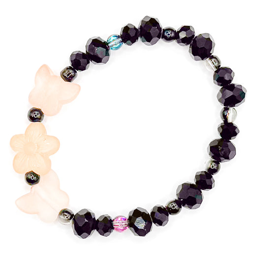 Zen Butterfly Garden Glass Beaded Bracelet